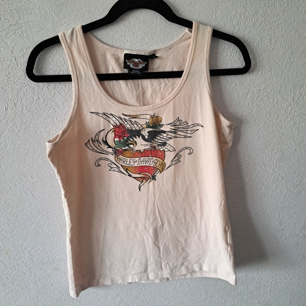 Harley-Davidson Graphic Cream Tank Top - Picture 2 of 6